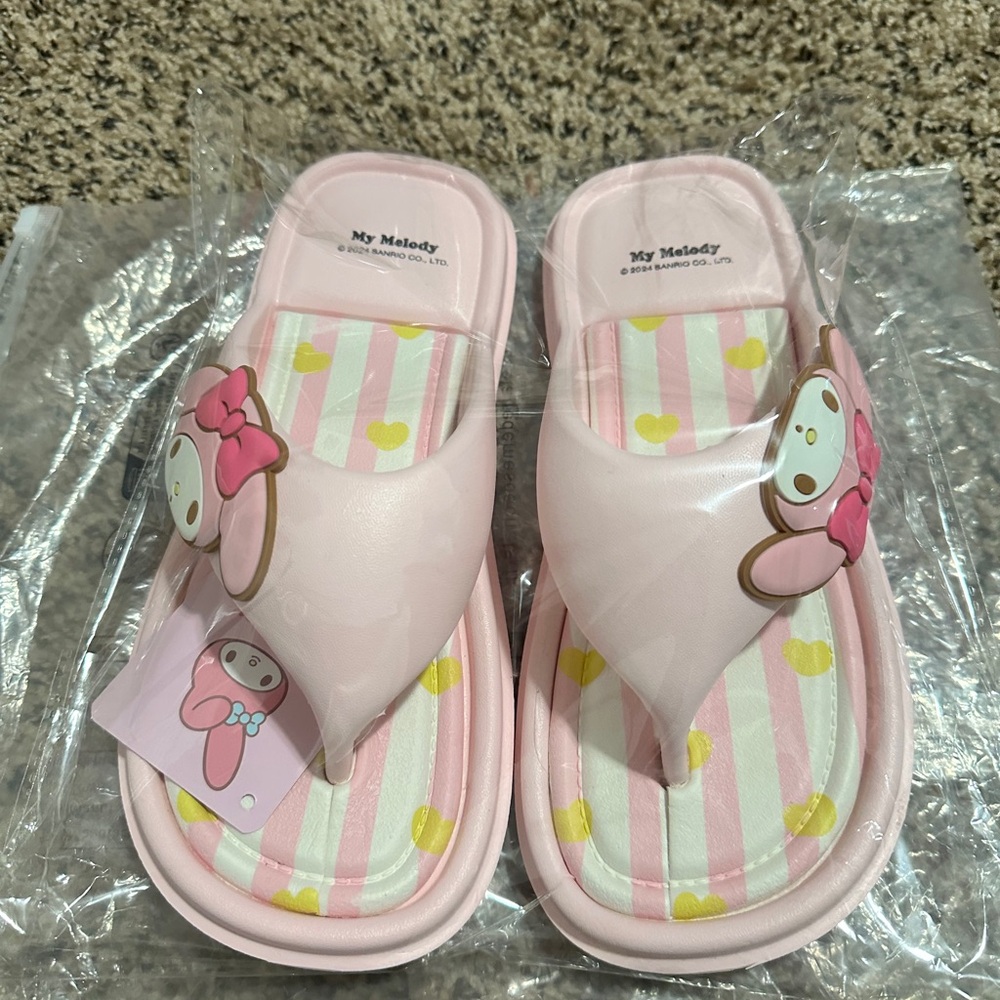 Sanrio My Melody Pink and Yellow Sandals